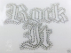 Hotfix Strassbild Bügelbild Rock It Farbwahl 110205