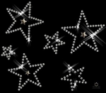 Hotfix Strass Bügelbild Sterne Sternenhimmel Chrystal 100828
