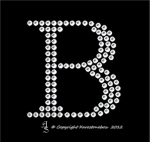 Strass Buchstaben Initialen Schriftart 1 Hotfix Bügelbild Applikation 110925 zur Wahl