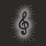 Strass Applikation Notenschlüssel negativ 251218