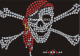 Strass Bügelbild Totenkopf Pirat Piratenkopf 120331