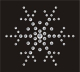 Hotfix Strass Applikation Strassbild Schneeflocke Eiskristall 100101