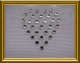 Hotfix Strass Bügelbild Applikation Motiv 4 Mini Herzen gefüllt 101017