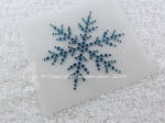 Hotfix Strass Bügelbild Eiskristall Aquamarin 141201 Applikation Strassbild