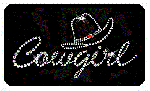 Strass Cowgirl Reiten Western – Hotfix Bügelbild 130503-06