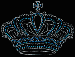 Hotfix Bügelbild riesige traumhafte Strass Krone 090618