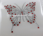 Strass Bügelbild Schmetterling Butterfly – Hotfix Applikation zum Aufbügeln in Crystal oder Farbwahl
