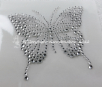 Strass Bügelbild Schmetterling Butterfly – Hotfix Applikation zum Aufbügeln in Crystal oder Farbwahl