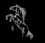 Strass Mustang Wildpferd – Hotfix Bügelbild 120824