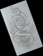 Strass Bügelbild Totenkopf Ornament 120527 – Skull Applikation 17 x 9 cm