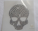 Strass Bügelbild Totenkopf Skull 120508 – kleine Applikation 8 x 6,5 cm