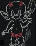 Strass Bügelbild süßer Teufel Teufelchen 120812 – Motiv 10 x 8 cm