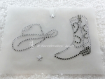 Strass Cowboyhut & Boots – Bügelmotiv Western Applikation