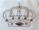 Hotfix Strass Bügelbild Krone zur Farbwahl Crystal, Rot oder Cobaltblau 130905