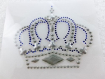 Hotfix Strass Bügelbild Krone zur Farbwahl Crystal, Rot oder Cobaltblau 130905