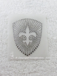 Hotfix Strass Glas Bügelbild Lilie Wappen klein 150116