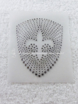 Hotfix Strass Glas Bügelbild Lilie Wappen klein 150116