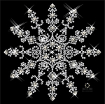 Strass Bügelbild Eiskristall außergewöhnlich mit Formen Crystal 130521