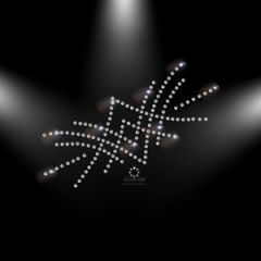 Hotfix Strass Bügelbild Applikation Motiv Ranke SS8 Crystal oder Ab Strasssteinen 121231