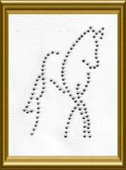 Strass Bügelbild Pferd Dressur Traversale Satteldecke 101031