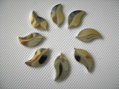 100 Hotfix Bügelnieten Nailheads Blatt 4x8 mm Gold