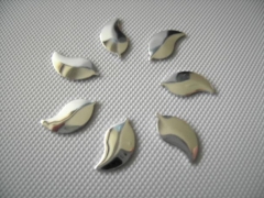 100 Hotfix Bügelnieten Nailheads Blatt 4x8 mm Silber