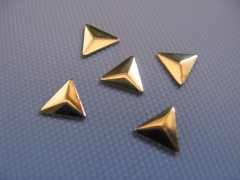 100 Hotfix Bügelnieten Nailheads Form Dreieck 6 mm Gold