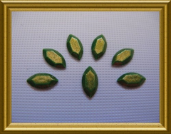 100 Metall Formen Grün Oval Glitter