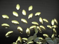 100 Metall Formen Oval 4x8 mm Gold