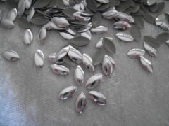 100 Metall Formen Oval 4x8 mm Silber