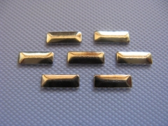 100 Hotfix Bügelnieten Nailheads Form Rechteck 2,5x7 mm Gold