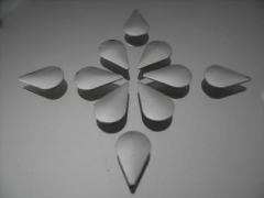 100 Metall Formen Tropfen 6x9 mm Silber