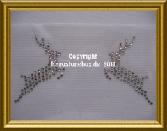 Hotfix Bügelbild Reh Hirsch Paar klein Jagd Janker Farbwahl 110303