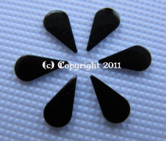 100 Melall Formen Tropfen Schwarz 6x3mm