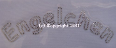 Hotfix Strass Bügelbild Schrift Engelchen 120120