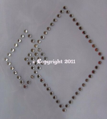 Hotfix Strass Bügelbild 2 Rauten  110726