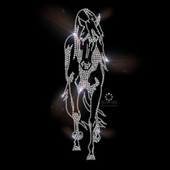 Hotfix Strass Bügelbild Pferd Strass Applikation traumhafter Araber groß 110907