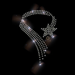 Strasssteine Stern Ornament Bügelbild Applikation 090921-11sc