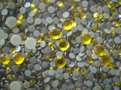 100 Hotfix Strasssteine SS16 Citrin