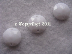 Aufnähsteine Rund ca. 12mm Weiss 15 Stück