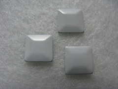 100 Hotfix Bügelnieten Metall Nailheads Quadrat Weiss 7x7 mm