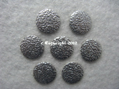 50 Hotfix Nailhead gehämmert 6mm Silber