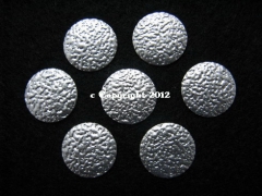 20 Hotfix Nailhead gehämmert 8mm Silber