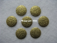 20 Hotfix Nailhead gehämmert 10mm Gold