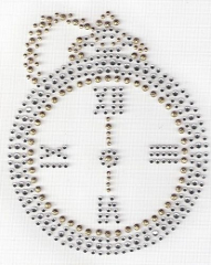 Hotfix Strass Bügelbild Strass Bilder Uhr Taschenuhr mit Kette 120212