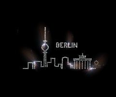 Hotfix Strass Bügelbild - Skyline Berlin