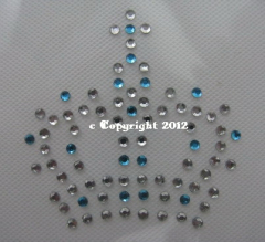 Strass Bügelbild Krone Krönchen Schabracke 120304