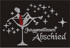 Strass BügelBild Junggesellinnenabschied m.Sternen 120404