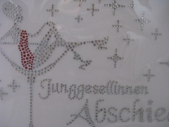 Strass BügelBild Junggesellinnenabschied m.Sternen 120404