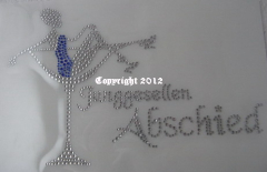 Bügelbild Strass JGA Junggesellen Abschied ohne Sterne 120404